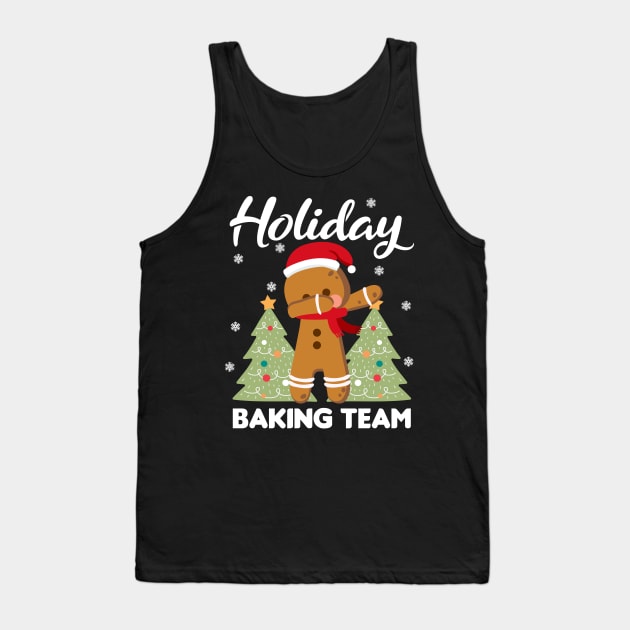 Holiday Baking Dabbing Gingerbread Christmas Gift Tank Top by 2blackcherries